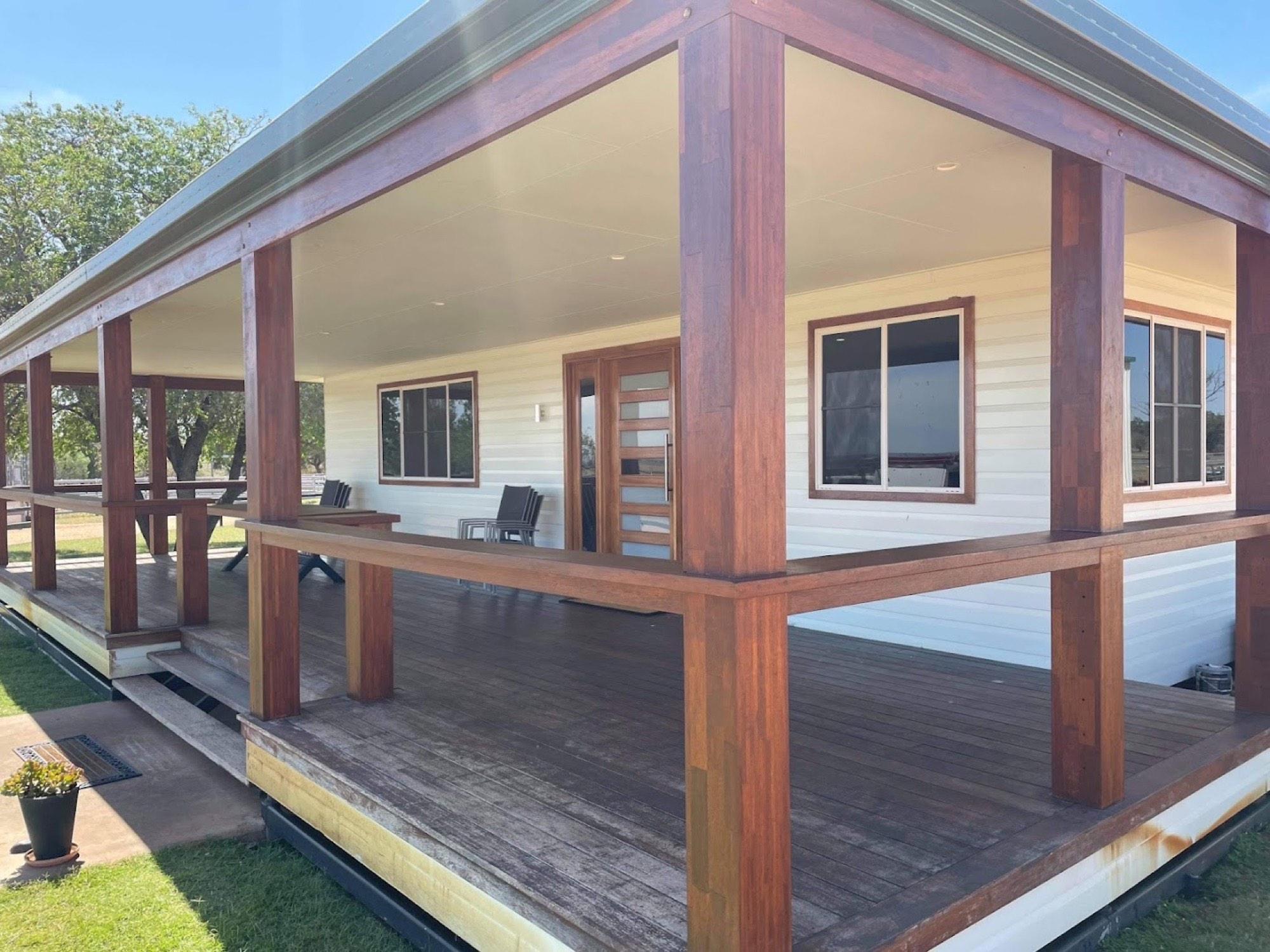 A finished timber verandah and deck on a Queensland home
