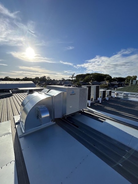 Ducting and plant installed on a commercial roof